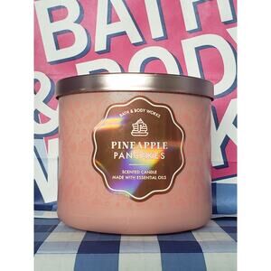 BBW Pineapple Pancakes Large 3 Wick Candle Home Fragrance Decor